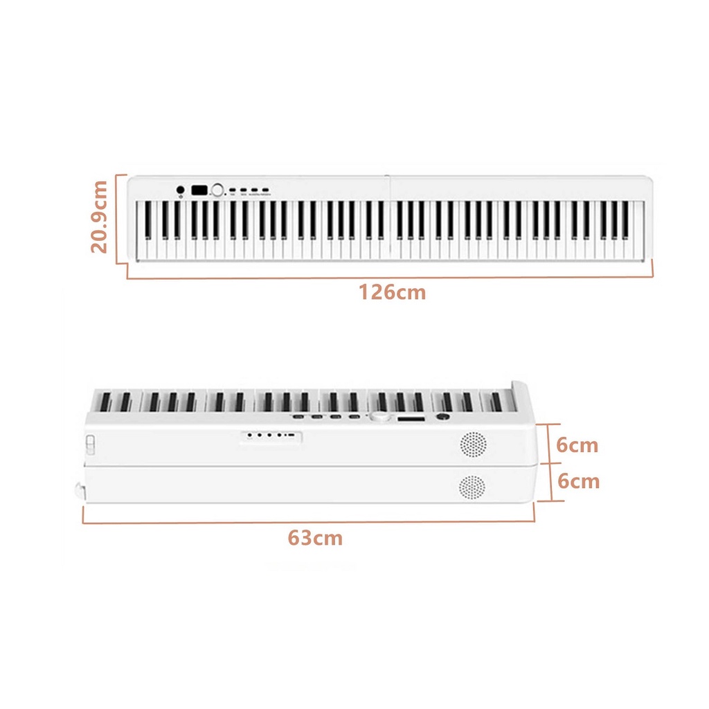 Đàn Piano Gấp 88 Phím Cảm Ứng Lực Bora BX-20 Kết Nối Bluetooth Phím Bấm Nặng