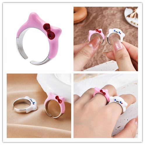 Nhẫn Hở Hình Mèo Chó Dễ Thương Thời Trang