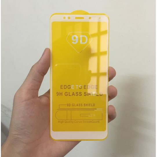 KÍNH CƯỜNG LỰC 9D XIAOMI REDMI 5 PLUS KÍNH FULL MÀN 9D CAO CẤP