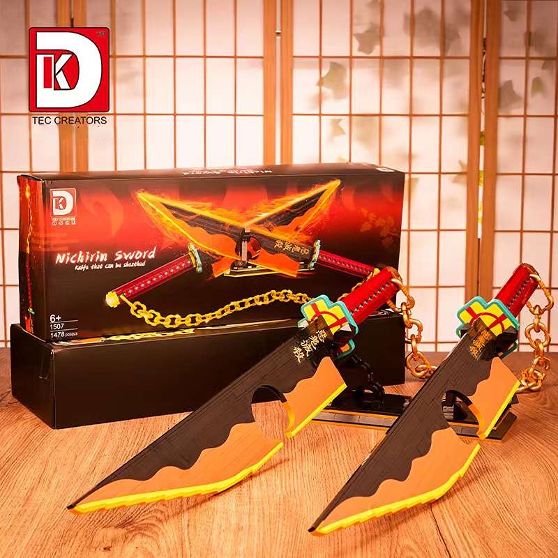 Đồ chơi Lắp ráp Mô hình DK1507  Nichirin sword 1478Pcs Demon Slayer Japanese Anime Uzui Tengen Sword Kids Toys