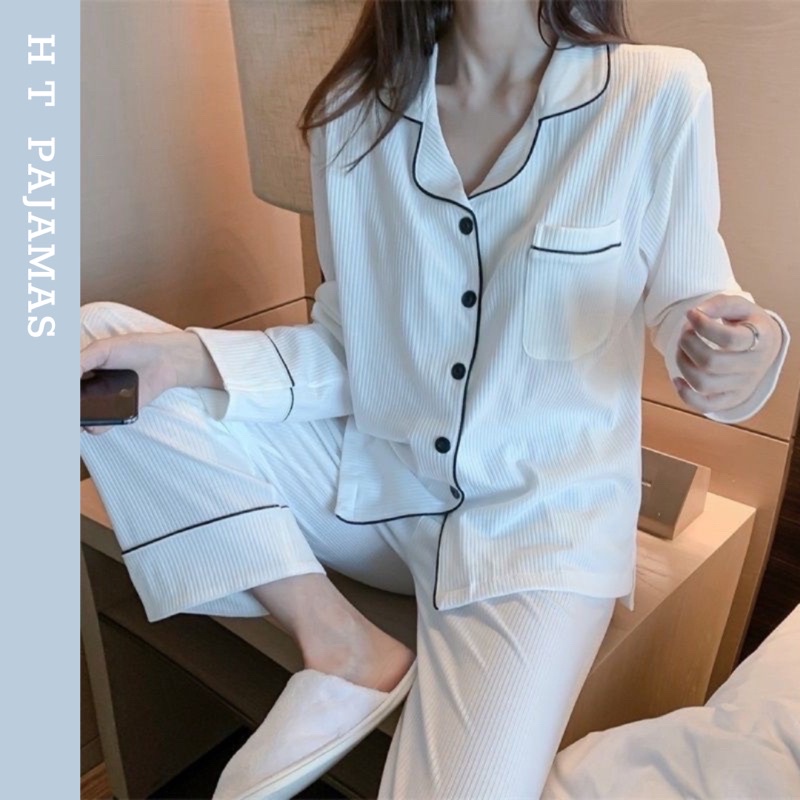 ORDER_ Bộ Ngủ Gân Tăm 2 Màu Đơn Giản N101
