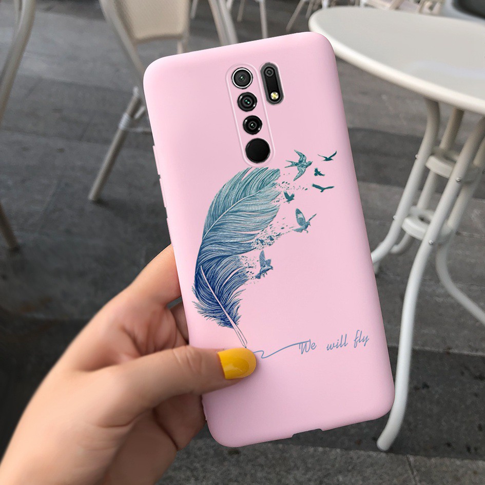 Ốp điện thoại silicon mềm hình trái tim thích hợp cho XIAOMI REDMI 9 POCO M2 REDMI9 PRIME 6.53 INCH