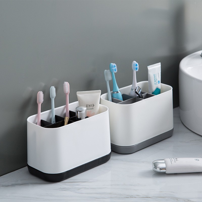 Giá để bàn chải đánh răng có thể tháo rời tự thiết kế và giá đựng kem đánh răng phòng tắm