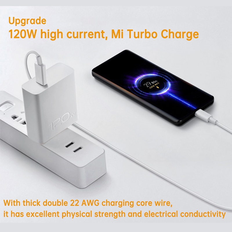 Cáp Xiaomi Chính hãng USB Type C 6A 27W 33W 55W 67W 120w 6a Bộ sạc nhanh Mi Turbo Xiaomi 12 Ultra 11 Lite 10 Redmi Note 11 Black Shark 4 5 Poco X4