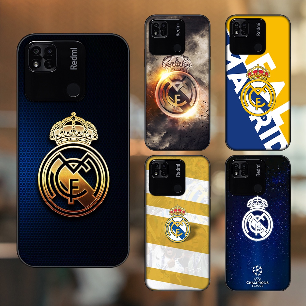 Ốp lưng Xiaomi Redmi 10A viền đen in hình Real Madrid