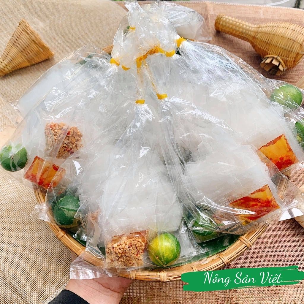 Bánh tráng phơi sương xâu 10 gói bánh tráng trộn vò sate tắc Bon Bon Tây Ninh - 04100069