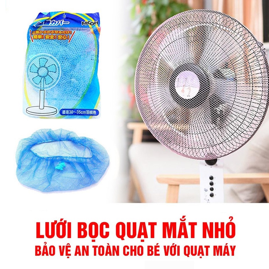 Vỏ Bọc Quạt Chống Bụi Hình Vật Ngộ Nghĩnh, Lưới Bọc Trùm Quạt An Toàn Cho Bé &amp;  Tránh Bụi Bẩn Lizflower
