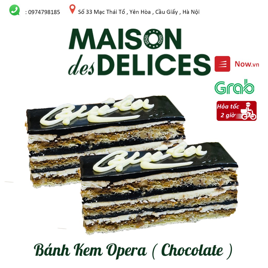 Bánh Kem Chocolate Opera ❤️ Bánh Ngọt Pháp ❤️Ship HN