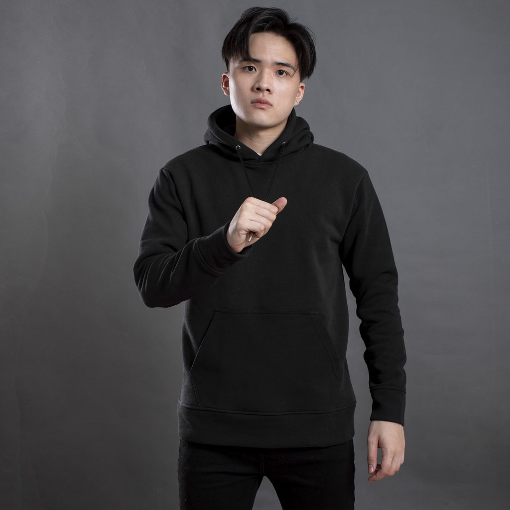 Áo Hoodie nam nữ trắng đen trơn vãi nỉ bông cao cấp unisex dáng rộng đẹp không quá dày THE-QUALITY HD101 | BigBuy360 - bigbuy360.vn