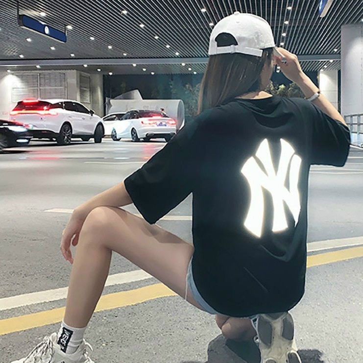 &lt;FREE SHIP&gt; Áo thun nam nữ unisex tay lỡ in phản quang chất thun co giãn 4 chiều (psNY)
