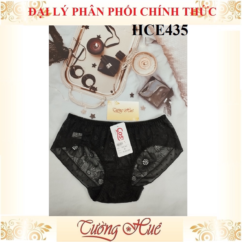 Quần lót nữ Cosy HCE 435 ren thêu hoa lưng thấp.