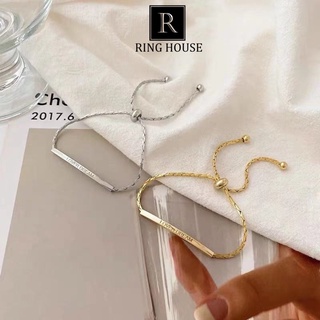 B30 vòng tay lắc tay nữ titan không đen thanh gold bar lover dream vintage ring house