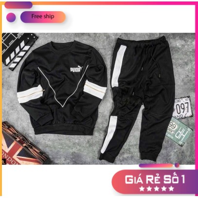 Đồ bộ nam, bộ nỉ nam hot chữ V p.u.m.a thời trang chất dày có ảnh thật | BigBuy360 - bigbuy360.vn