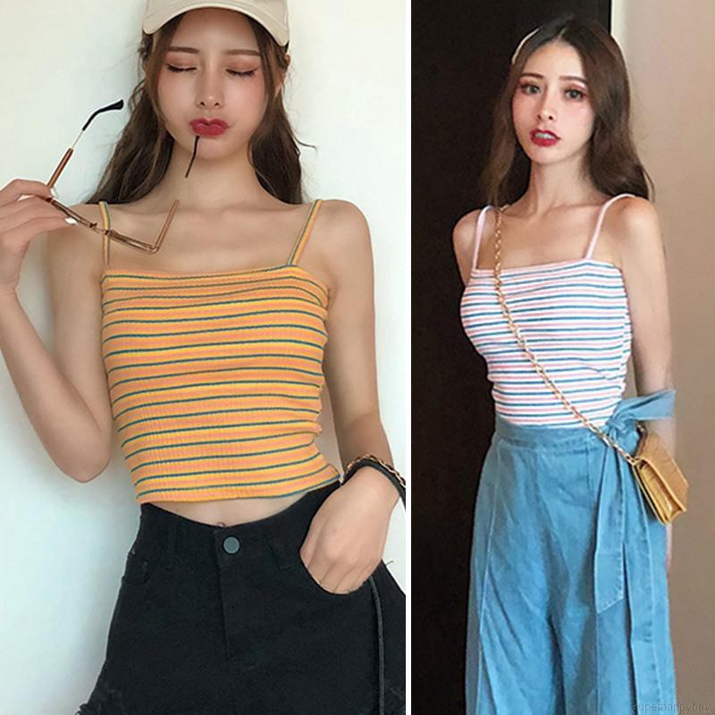 Áo Tank Top Hoạ Tiết Kẻ Sọc Cho Nữ
