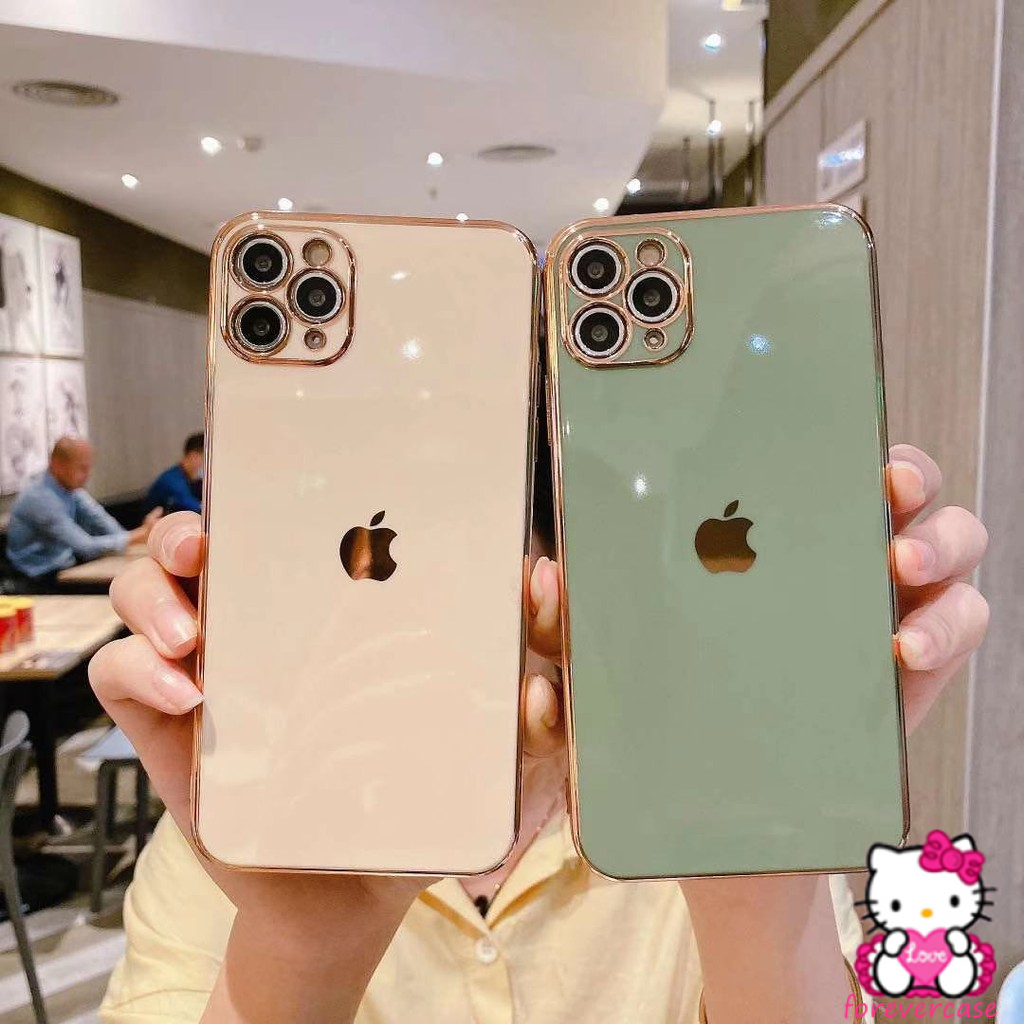 Sang Trọng Ốp Điện Thoại Tpu Mềm Viền Kim Loại Nhiều Màu Sắc Cho Iphone 11 Pro Max X Xs Max Xr 6 6s 8 7 Plus