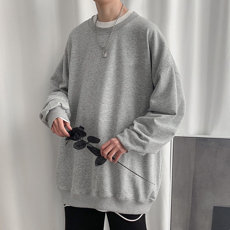 Áo Sweater Trơn Mỏng Tay Dài Cổ Tròn Thời Trang Cho Unisex Chất Lượng Cao Size M-3XL