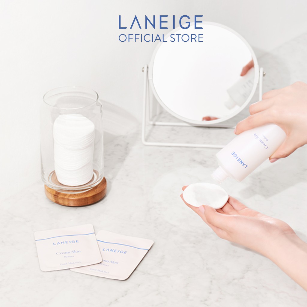 Mặt nạ miếng dưỡng ẩm Laneige Cream Skin Quick Skin Pack 140ml (100 miếng)