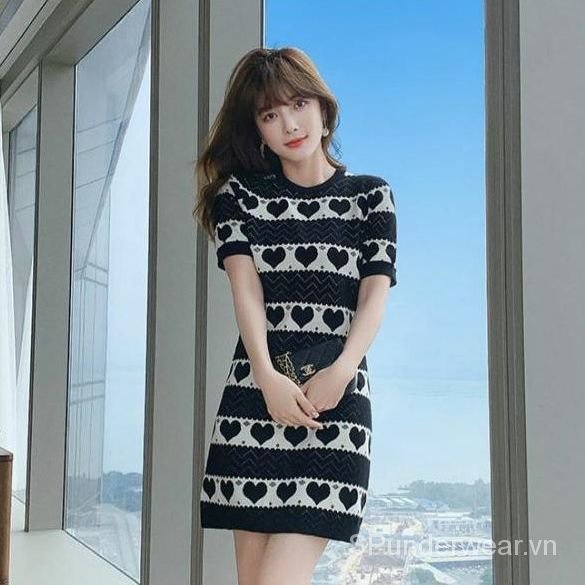 SPSummer 2021 summer fashion knitted knitted silk dress for women