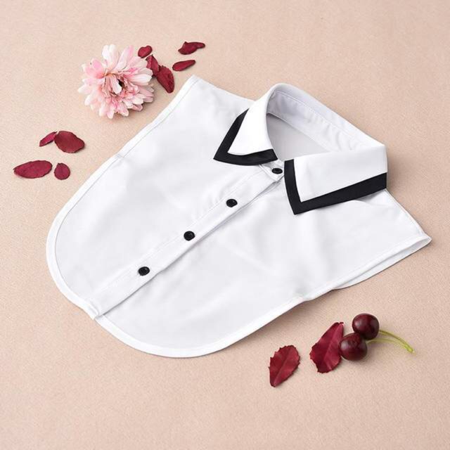Cổ áo sơ mi rời pha viền đen