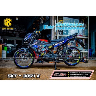 tem rời satria đen xanh samurai