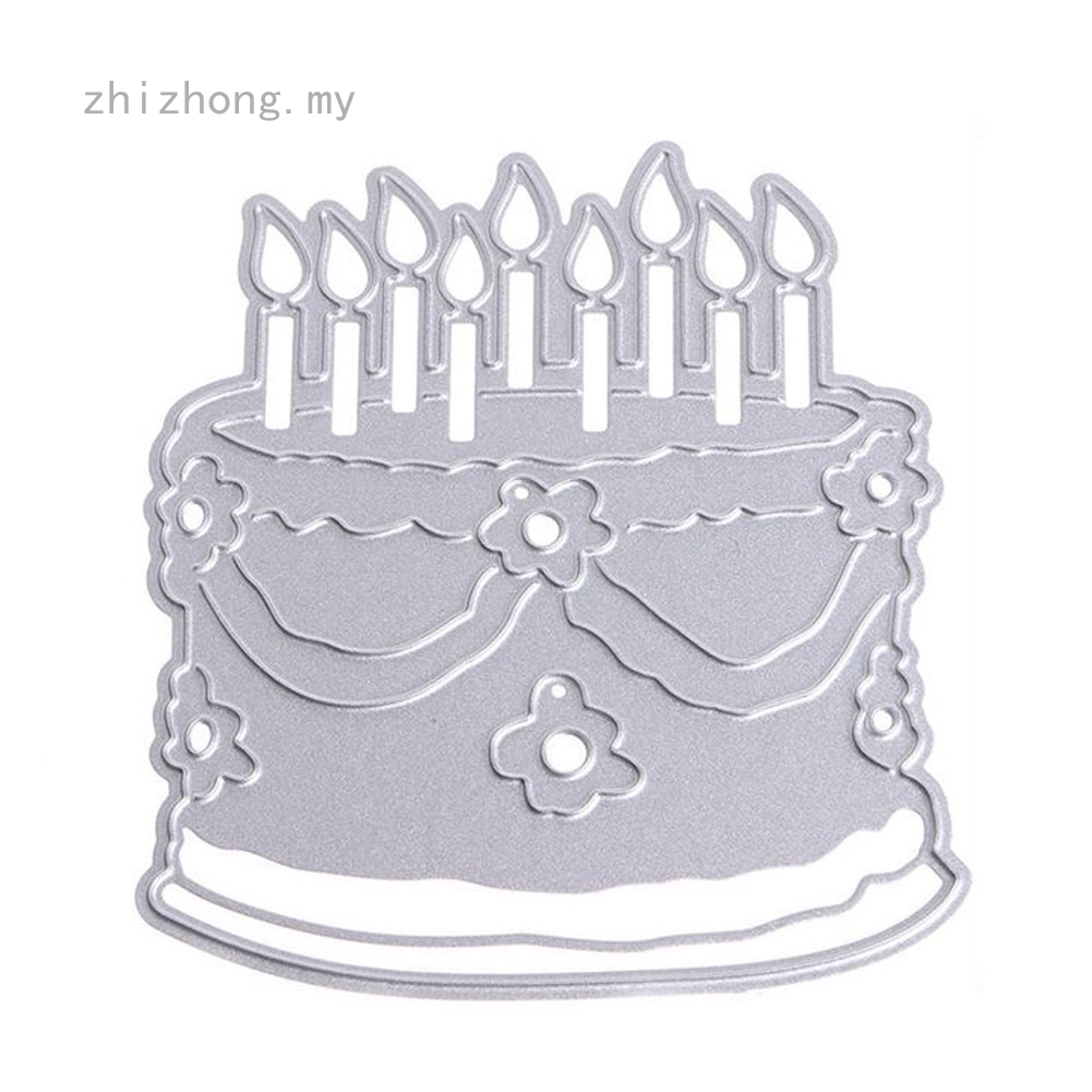 Khuôn cắt giấy kim loại hình bánh sinh nhật