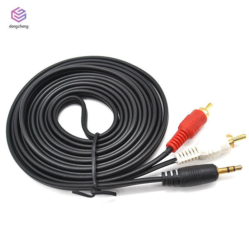 Dây cáp chuyển đổi âm thanh 3.5mm sang AV 2 RCA cho máy MP3 TV