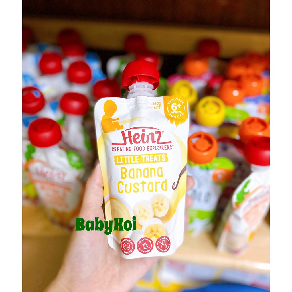 Váng sữa hoa quả nghiền Heinz Úc cho bé từ 6 tháng (date mới nhất)