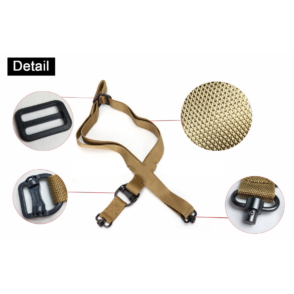 Dây nylon chiến thuật MS4 điều chỉnh được 2 điểm tháo nhanh sử dụng ngoài trời Magpul QD