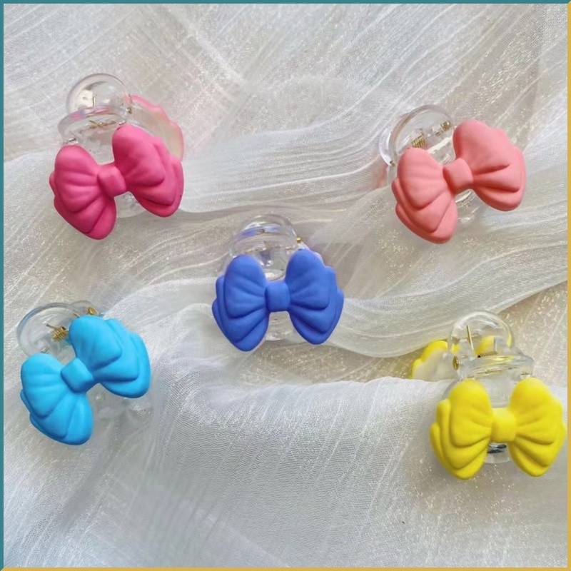 Kẹp Tóc Hình Nơ Màu Kẹo Ngọt Cỡ Nhỏ Dễ Thương Thời Trang Mùa Hè Cho Bé Gái