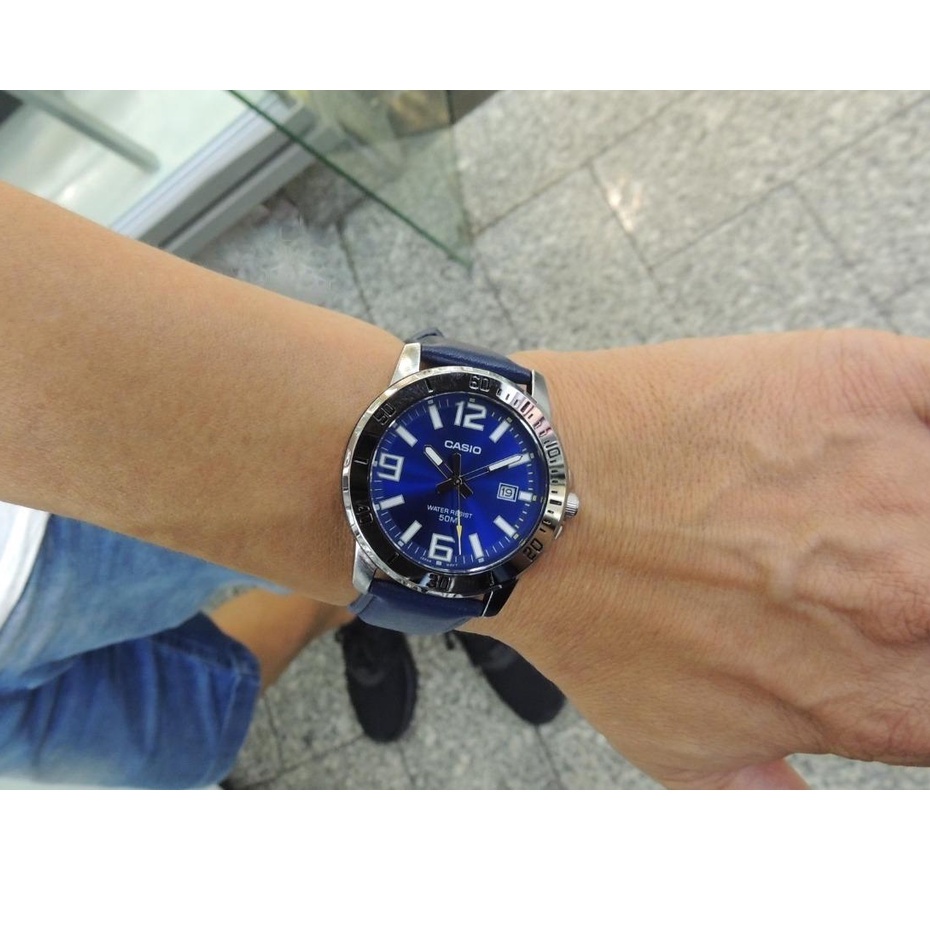 Đồng hồ nam dây da Casio MTP-VD01L-2BVUDF chính hãng