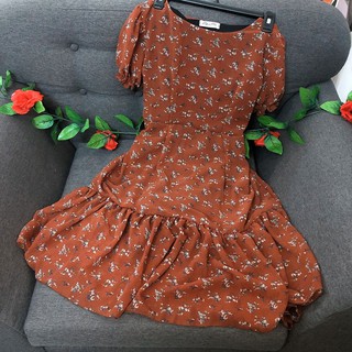[Ảnh thật shop chụp] Đầm hoa đuôi cá