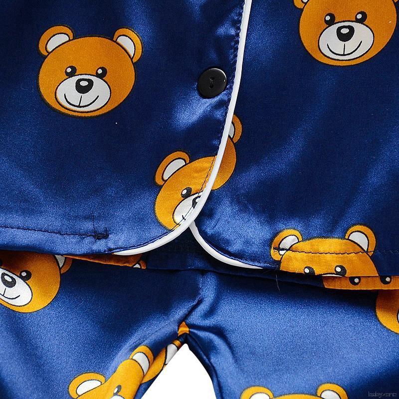 Bộ đồ ngủ dài in hình hoạt hình dễ thương cho bé