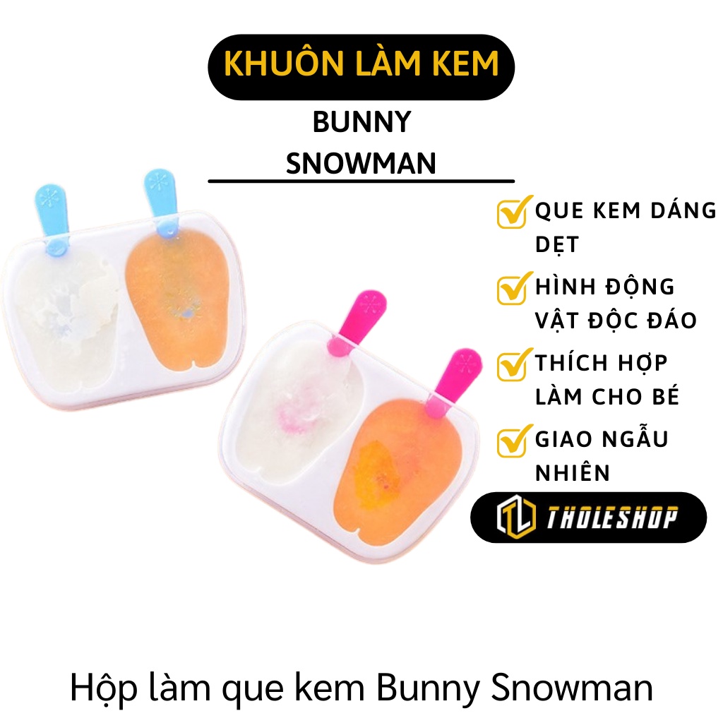 Khuôn Làm Kem - Hộp Làm 2 Kem Que Hình Thỏ Cho Bé Buny Showman 5019
