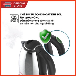 Ấm Siêu Tốc Inox , Bình Đun Nước Siêu Tốc SunHouse