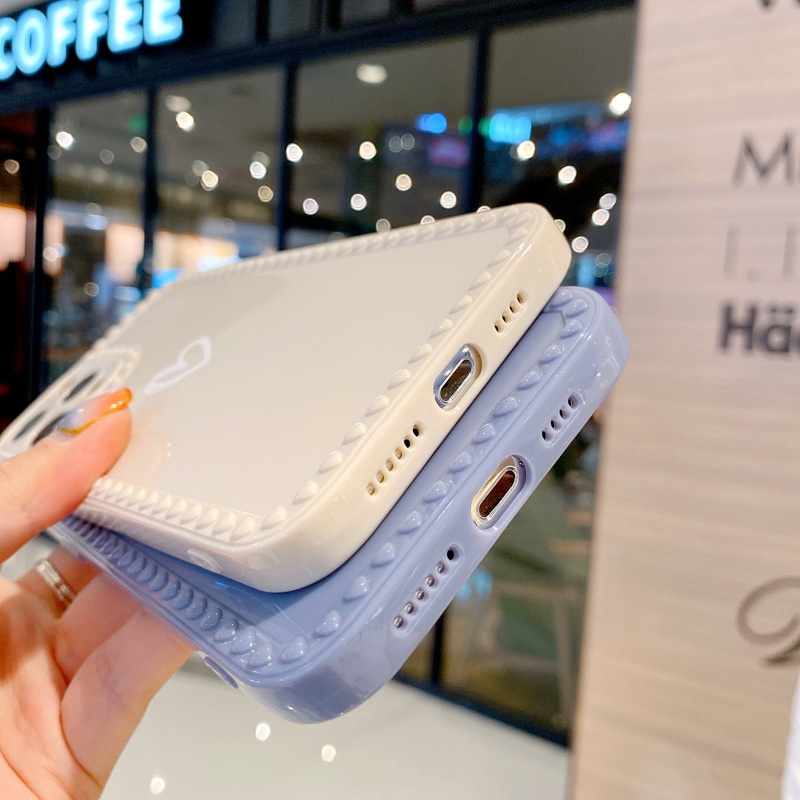 Ốp lưng iphone Tim viền cạnh vuông TPU 6 6plus 7 7plus 8 8plus x xr xs 11 12 pro promax