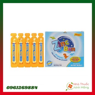 Ống Uống Bổ Sung Kẽm ZinC Ben - Hộp 20 ống