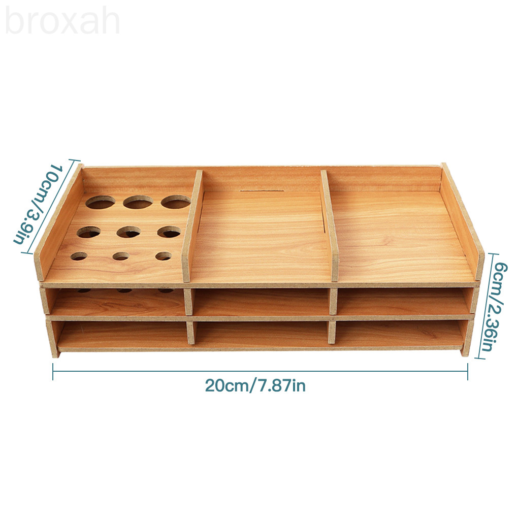 Wooden Diamond Painting Tools Storage Tray DIY Multi-layer Rack Drilling Pen Organizer broxah