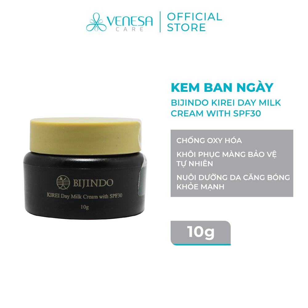 Kem ban ngày BIJINDO KIREI Day Milk Cream SPF30 mini size 10g - dưỡng ẩm và chống nắng