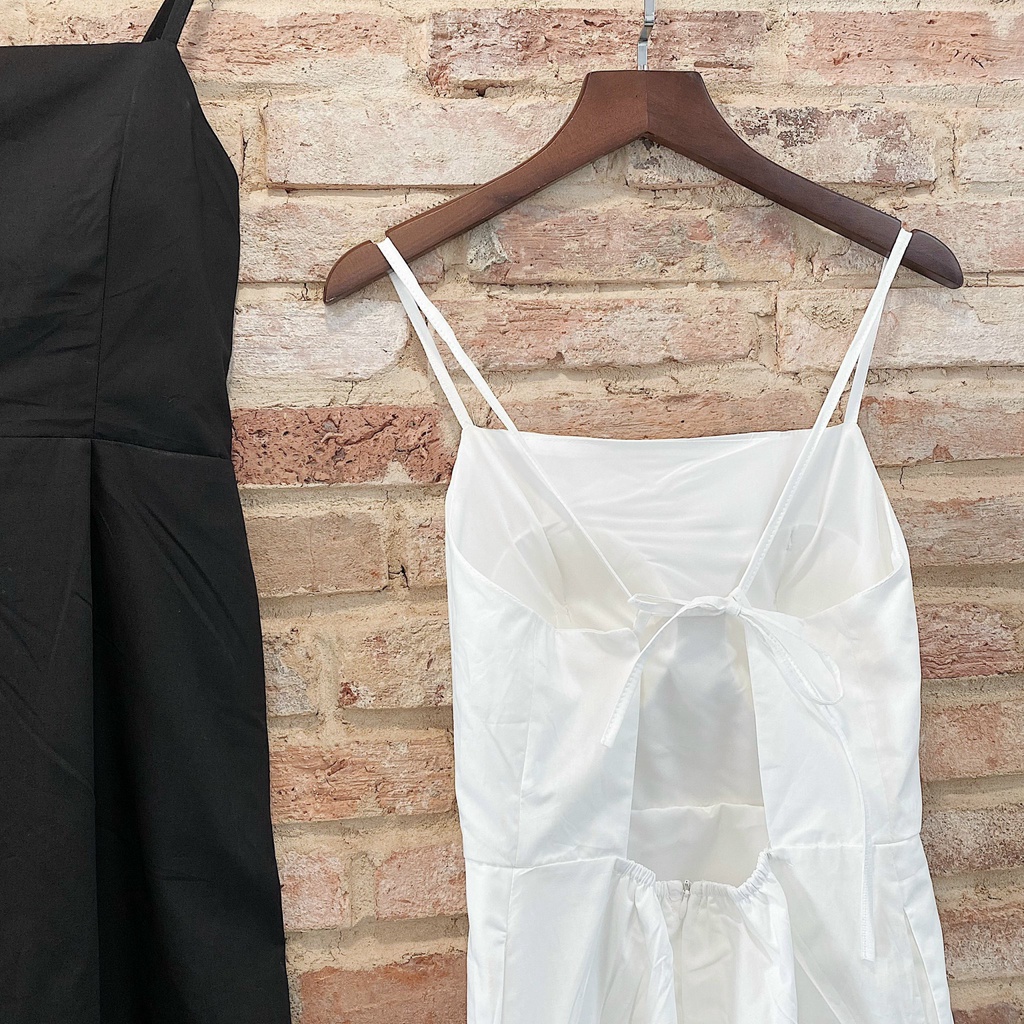 ĐẦM DÀI MAXXI HAI DÂY CỘT NƠ HỞ LƯNG - KIMI DRESS | BigBuy360 - bigbuy360.vn