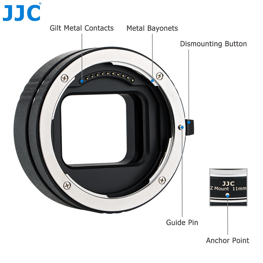 Ống mở rộng chụp cận cảnh lấy nét tự động JJC cho máy ảnh Nikon Zfc/ Z50/ Z5/ Z6/ Z7/ Z6II/ Z7II/ Z9/