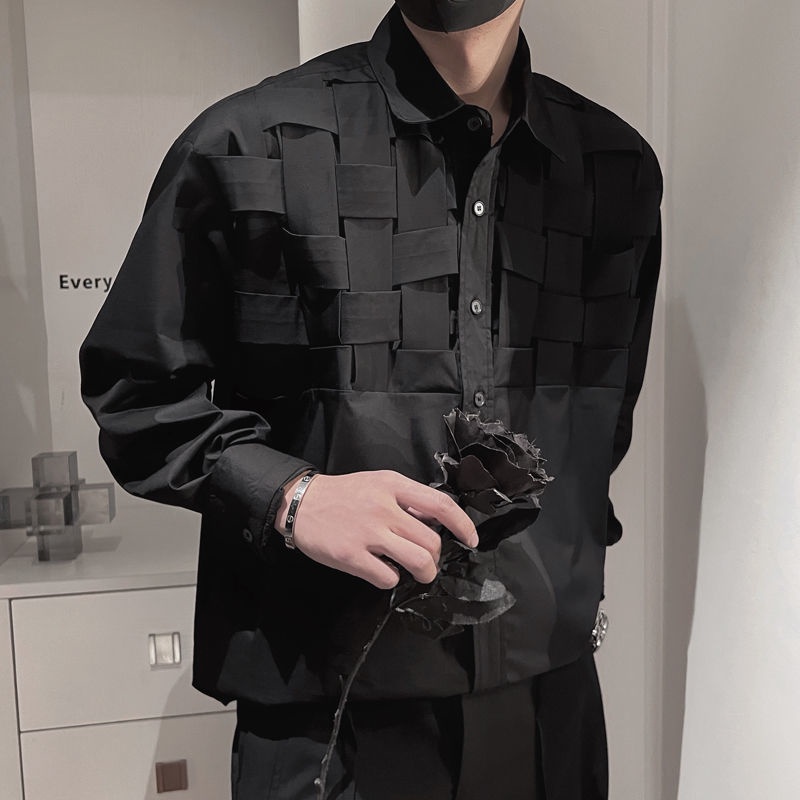 Áo Sơ Mi Nam Dài Tay Họa Tiết Hình Học