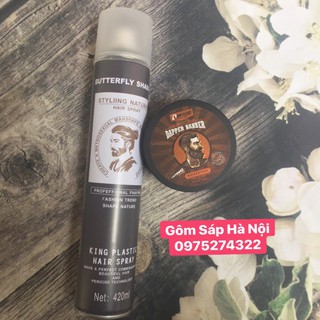 Gôm Xịt Tóc Butterfly Shadow black 420ml-úc
