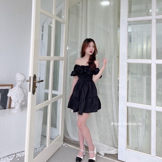 Váy trễ vai nhun eo (ảnh thật tự chụp)