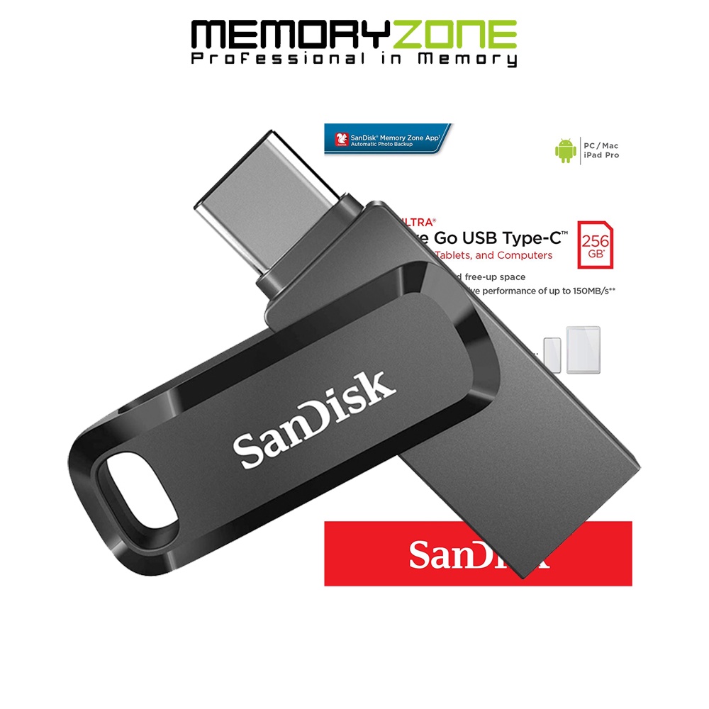 USB 3.1 Sandisk Ultra Dual Drive Go TypeC DDC3 256GB OTG SDDDC3256GA46