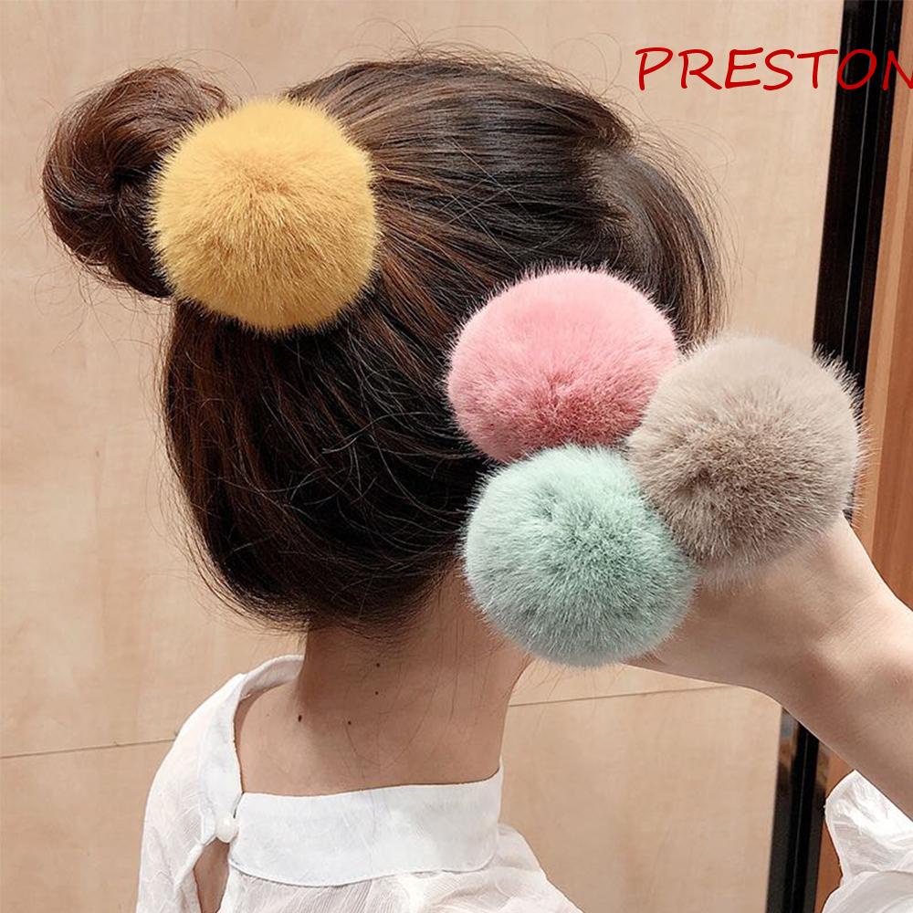 Dây Cột Tóc Lông Nhung Co Giãn Thời Trang Mùa Thu Dành Cho Nữ