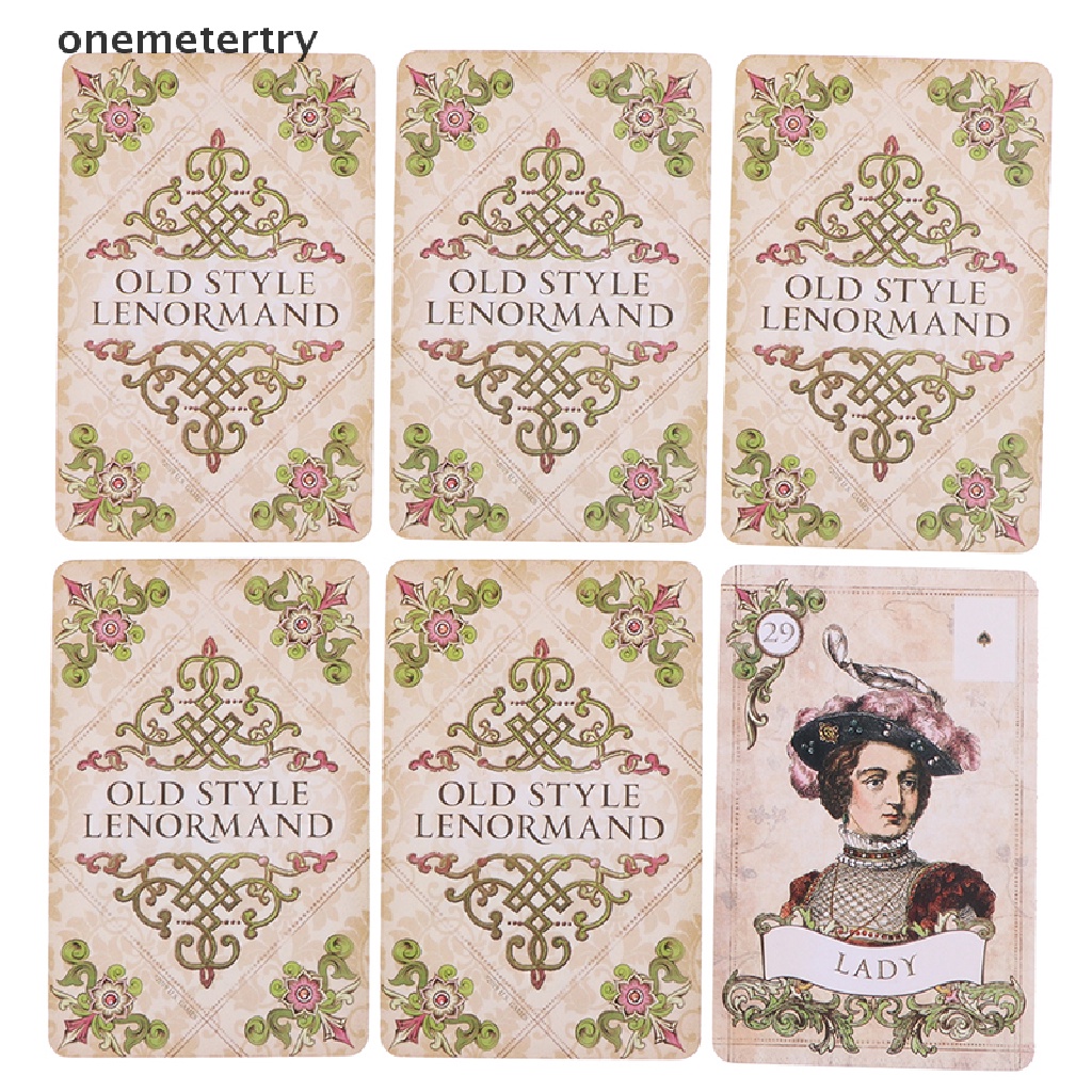 【ONEM】 Old Style Lenormand Oracle Card Tarot Card Party Prophecy Divination Board Game .