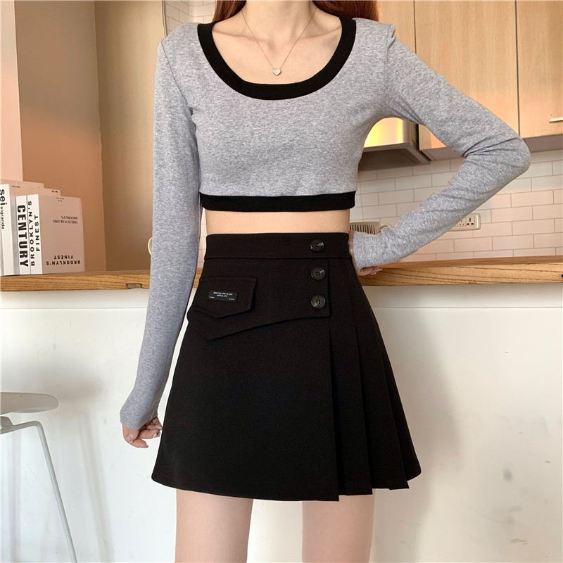 Chân Váy Chữ A Xếp Ly Phong Cách Hàn Quốc Trẻ Trung Với 2 Màu Tùy Chọn | BigBuy360 - bigbuy360.vn