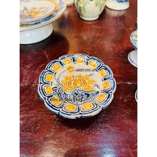 Chân nến thờ men rạn Bát Tràng - hàng loại 1