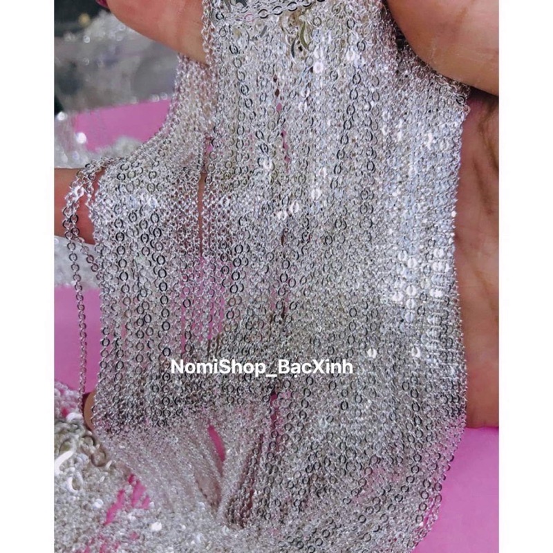Dây công đơn chuẩn bạc ta dạng xích hàng về nhiều sale rẻ Mainomi Shop Bạc Xinh