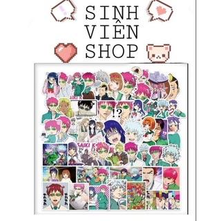 Stickers anime Saiki Kusuo no Ψ-nan(The Disastrous Life of Saiki K.) 50 miếng hài hước